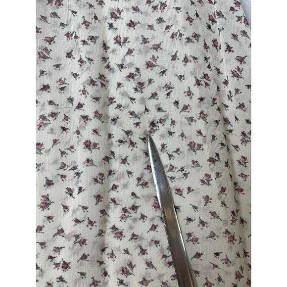 Denim & Supply Ralph Lauren Sheer Rosebud Tie Bow Blouse Prairie Cottage sz L - Picture 8 of 8